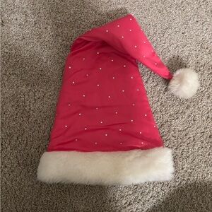 Victorias Secret Pink Rhinestone Santa Hat